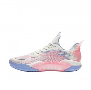 Anta Shock Wave 5 TD V2 Basketball Shoes White / Pink UK | 756HZFTXA