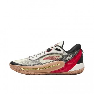 Anta Shock Wave 6 Basketball Shoes White / Black / Red UK | 150WJRVIK