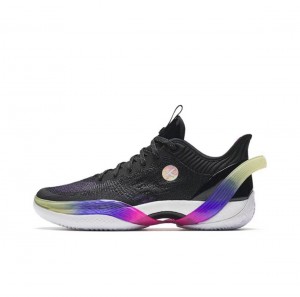 Anta Three-Point Rain Sneakers Black / Purple UK | 049EPVJCX