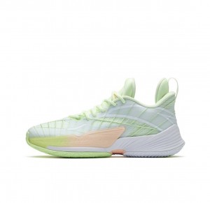 Anta Bai Jingting x Anta Light Crazy 3 "Candy apples" Basketball Shoes Green / White UK | 826JDKAQS