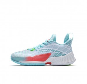 Anta Bai Jingting x Anta Light Crazy 3 "Mints" Basketball Shoes White / Blue UK | 392KZVUTJ