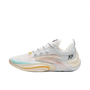 Anta Donte DiVincenzo x Anta Instant ZAP 1 - New York Shadow Basketball Shoes White UK | 374WMKANT