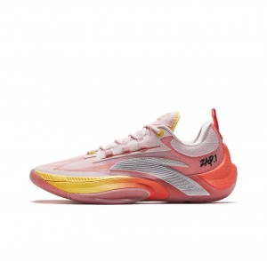 Anta Donte DiVincenzo x Anta Instant ZAP 1 - Peach Basketball Shoes White / Orange UK | 652UQNCPI