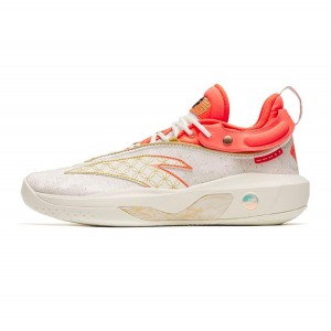 Anta Klay Thompson KT8 "CNY" Basketball Shoes White / Red UK | 439MNZCDY