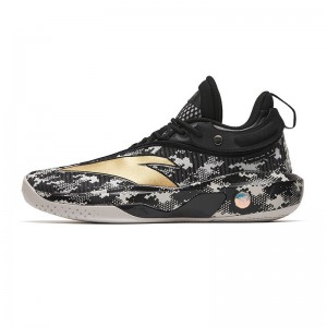 Anta Klay Thompson KT8 "Veterans Day" Basketball Shoes Black / White UK | 048KDFZYB